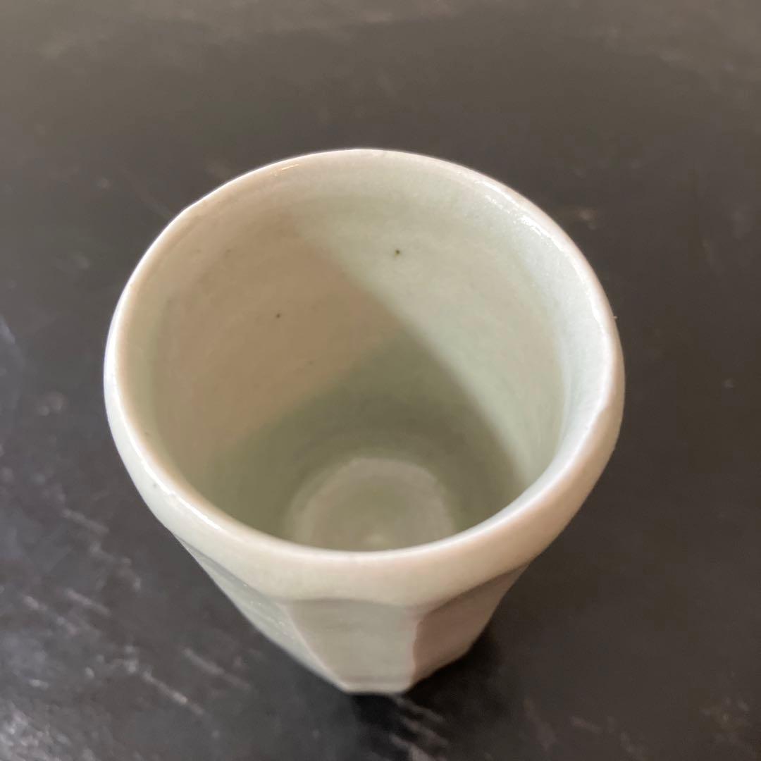 李朝面取筒盃　酒器　白磁　秦秀雄　浅川伯教　韓国アンティーク　朝鮮骨董　徳利