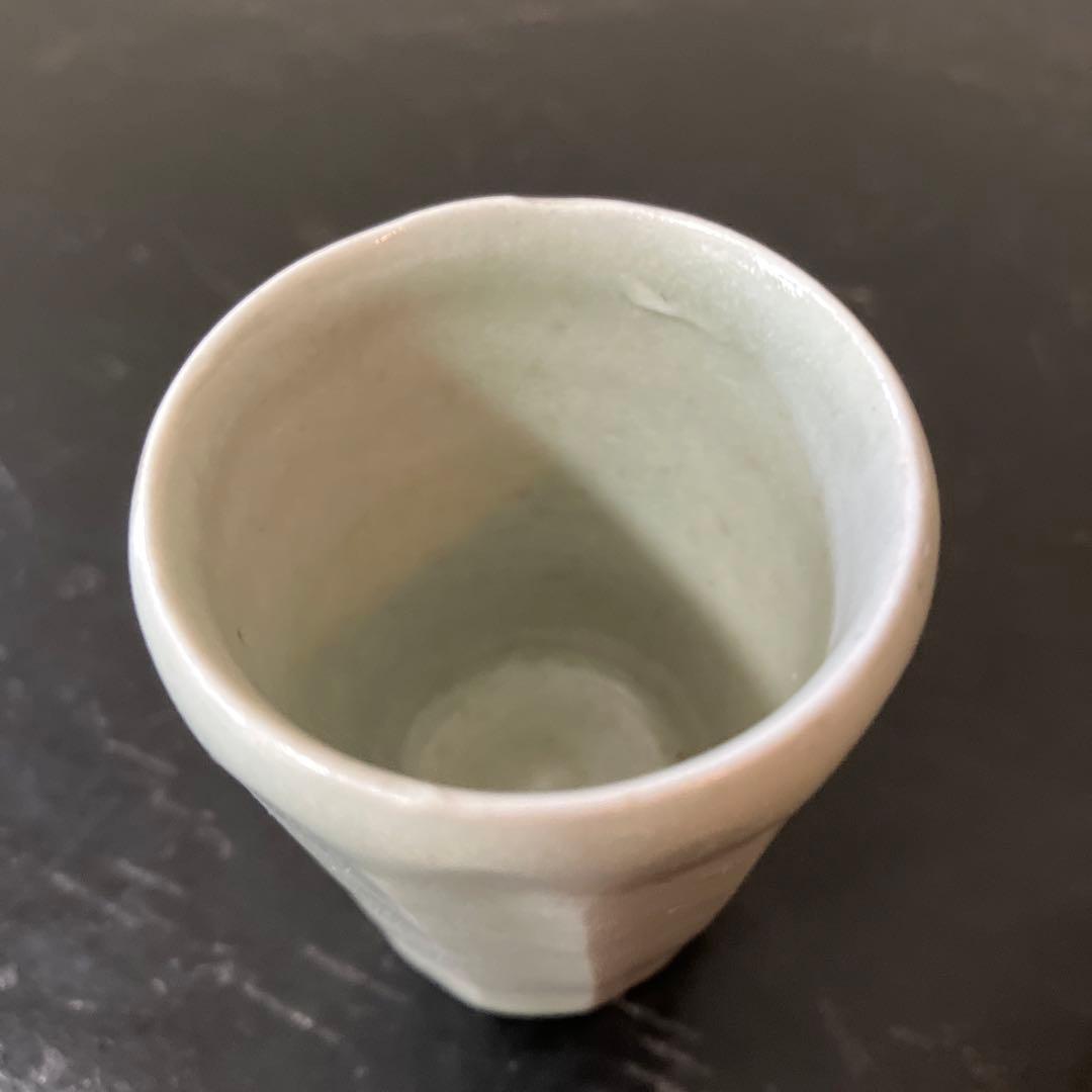李朝面取筒盃　酒器　白磁　秦秀雄　浅川伯教　韓国アンティーク　朝鮮骨董　徳利