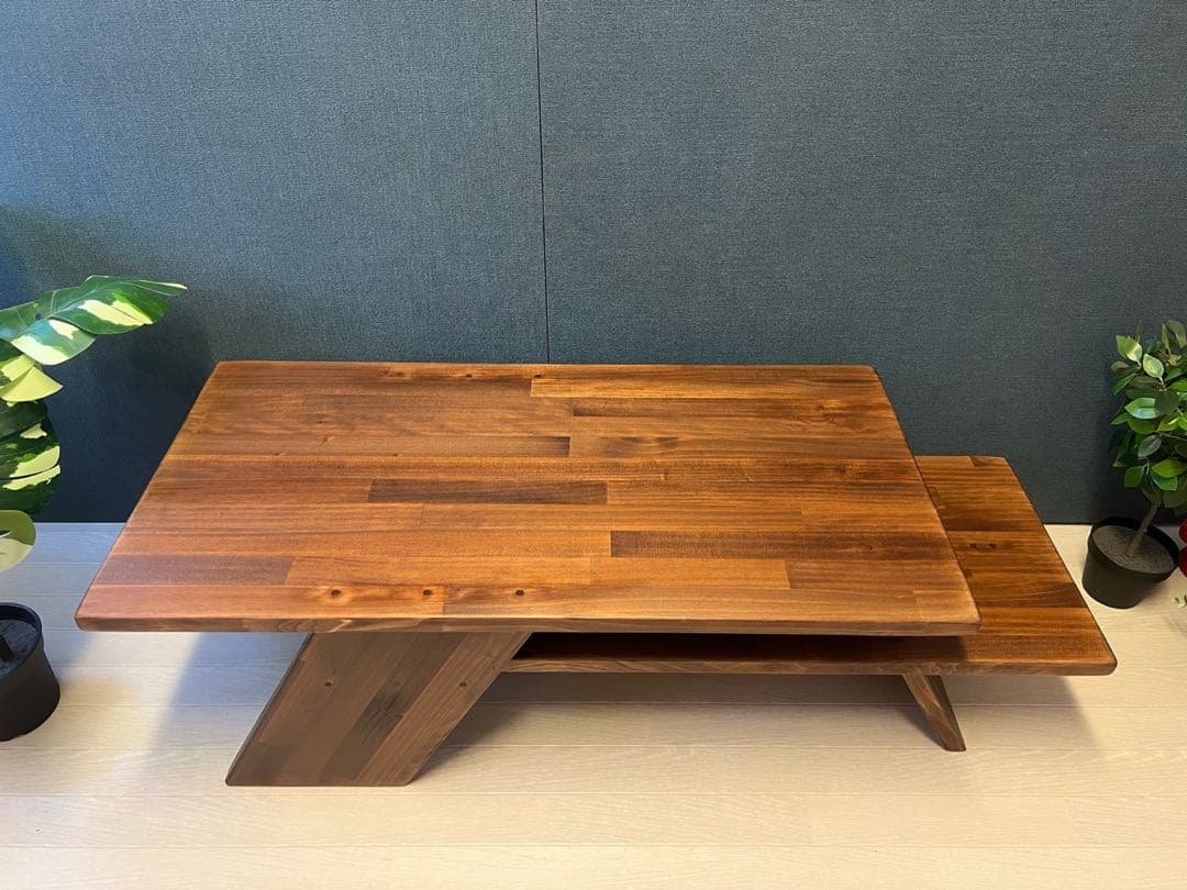 【送料無料】 ローテーブル アングル脚 110cm 45cm パイン Br