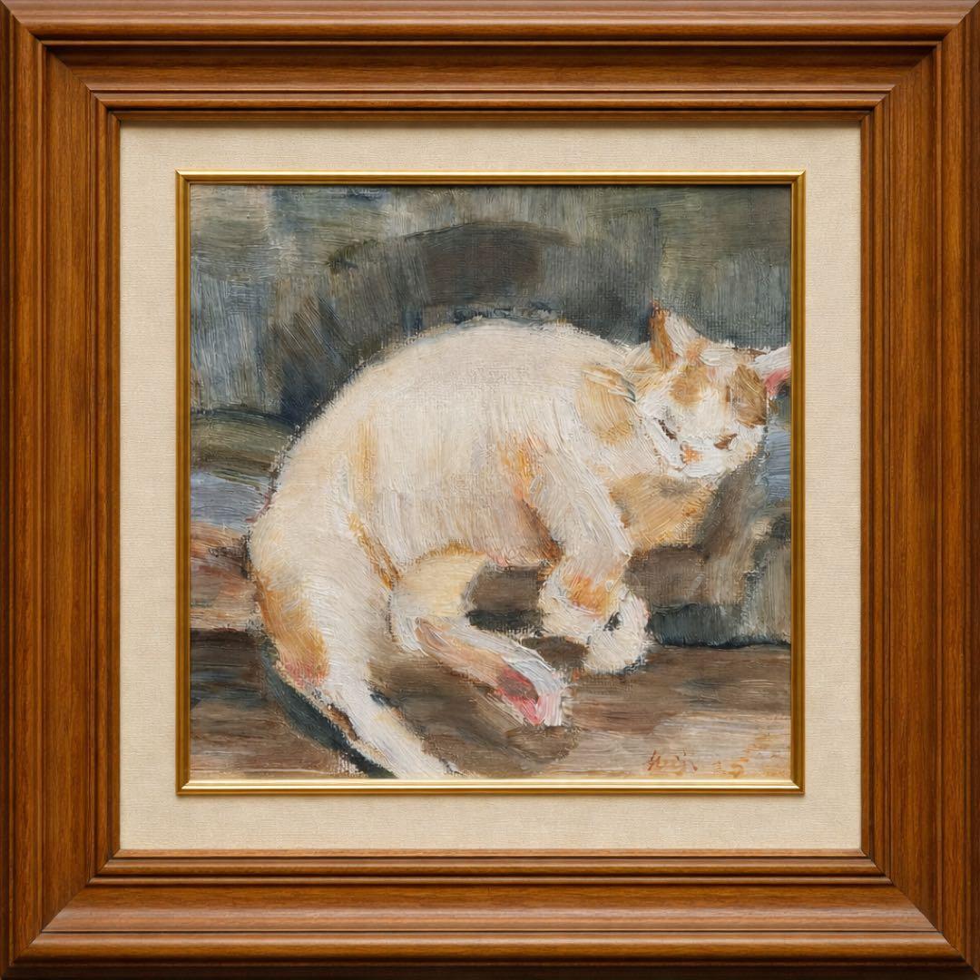 【絵画】横たわる猫