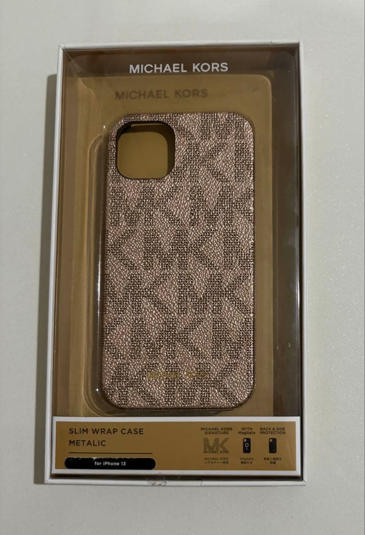 マイケルコース iPhone13 対応 ケース ローズ ロゴ
