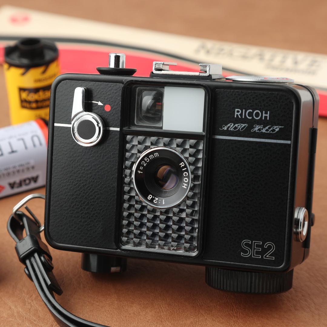 【最終モデル動作品】リコー オートハーフ SE2 黒仕上げ ケース付