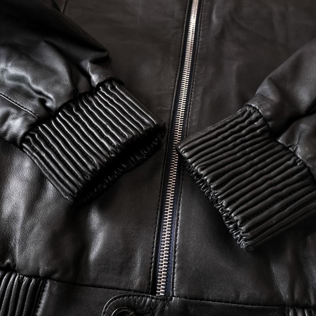 ポールスミス 10AW コレクションモデル 変形襟レザージャケット M ブラック