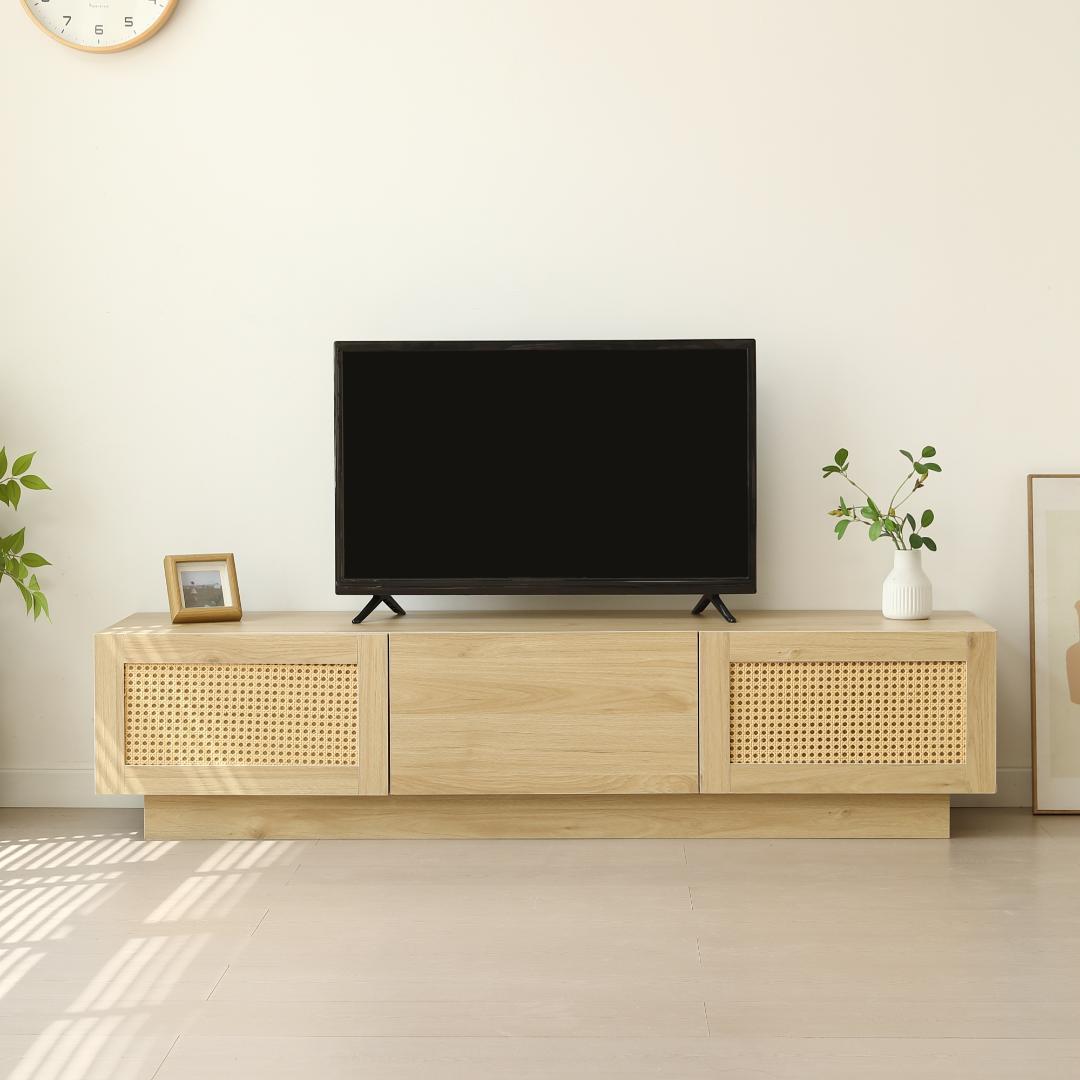 超人気！【幅150cm】テレビ台 ローボード テレビボード ラタンNATURAL