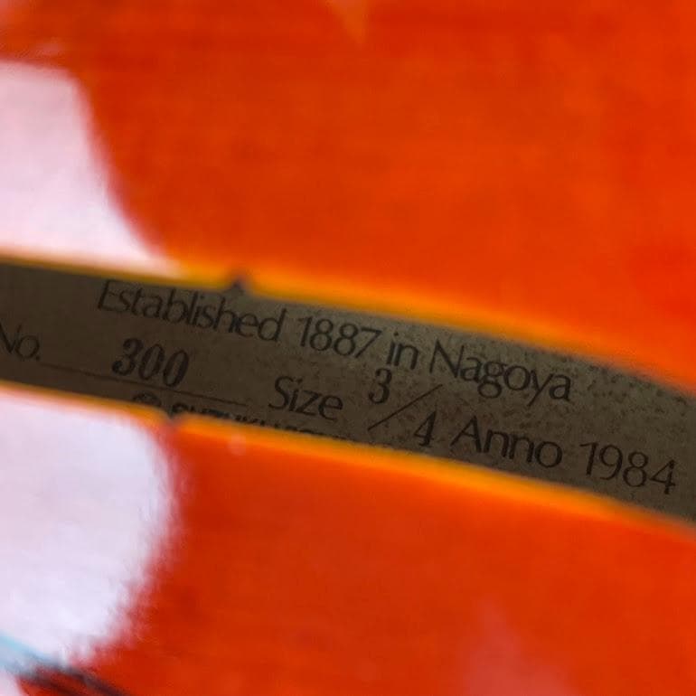 極艶・極美●鈴木バイオリン● No.300 3/4 ヴァイオリン 1984年製