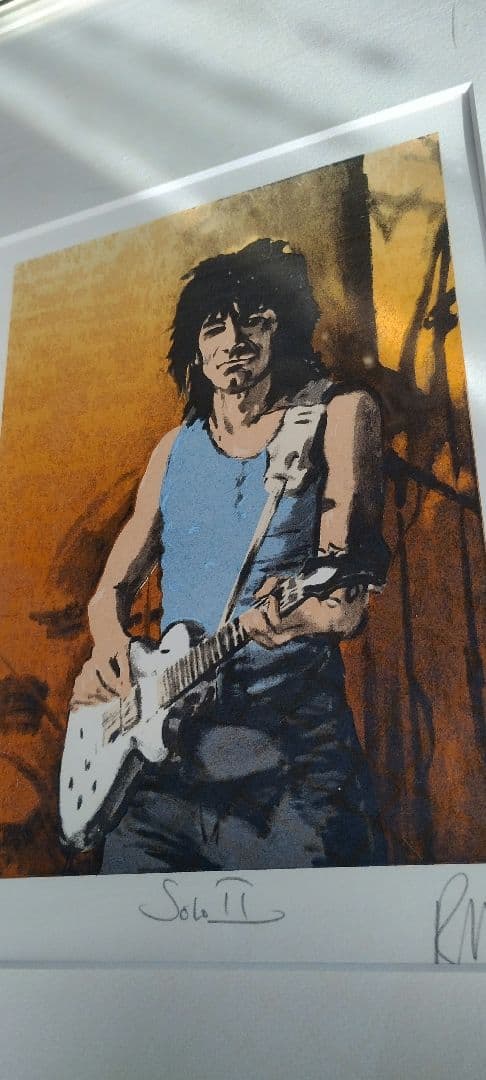 ロン・ウッド（ローリングストーンズ）リトグラフ