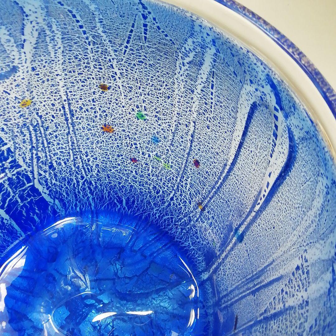 Ｓ７０９　水指　『手吹硝子』『宮崎英彦作』　共箱　茶道具