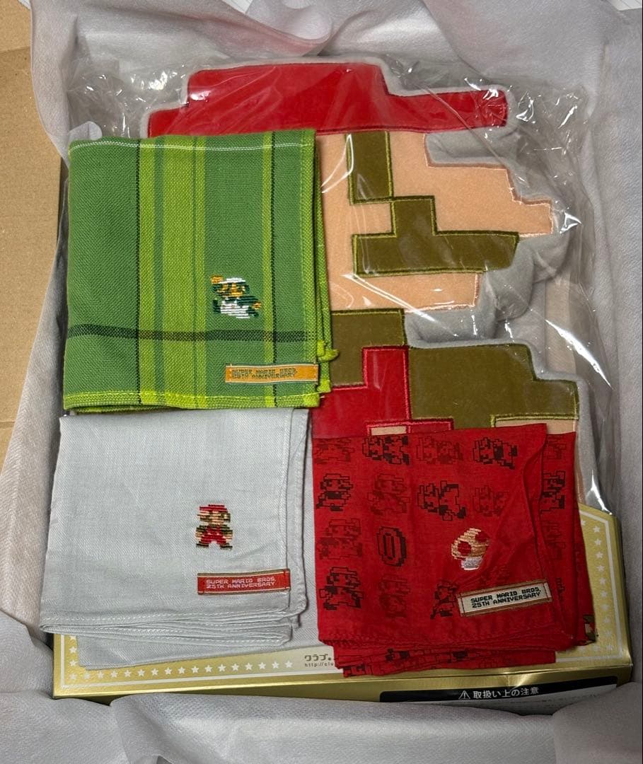 【極希少・未開封】クラブニンテンドー特典 ドットマリオクッション＆バンダナセット