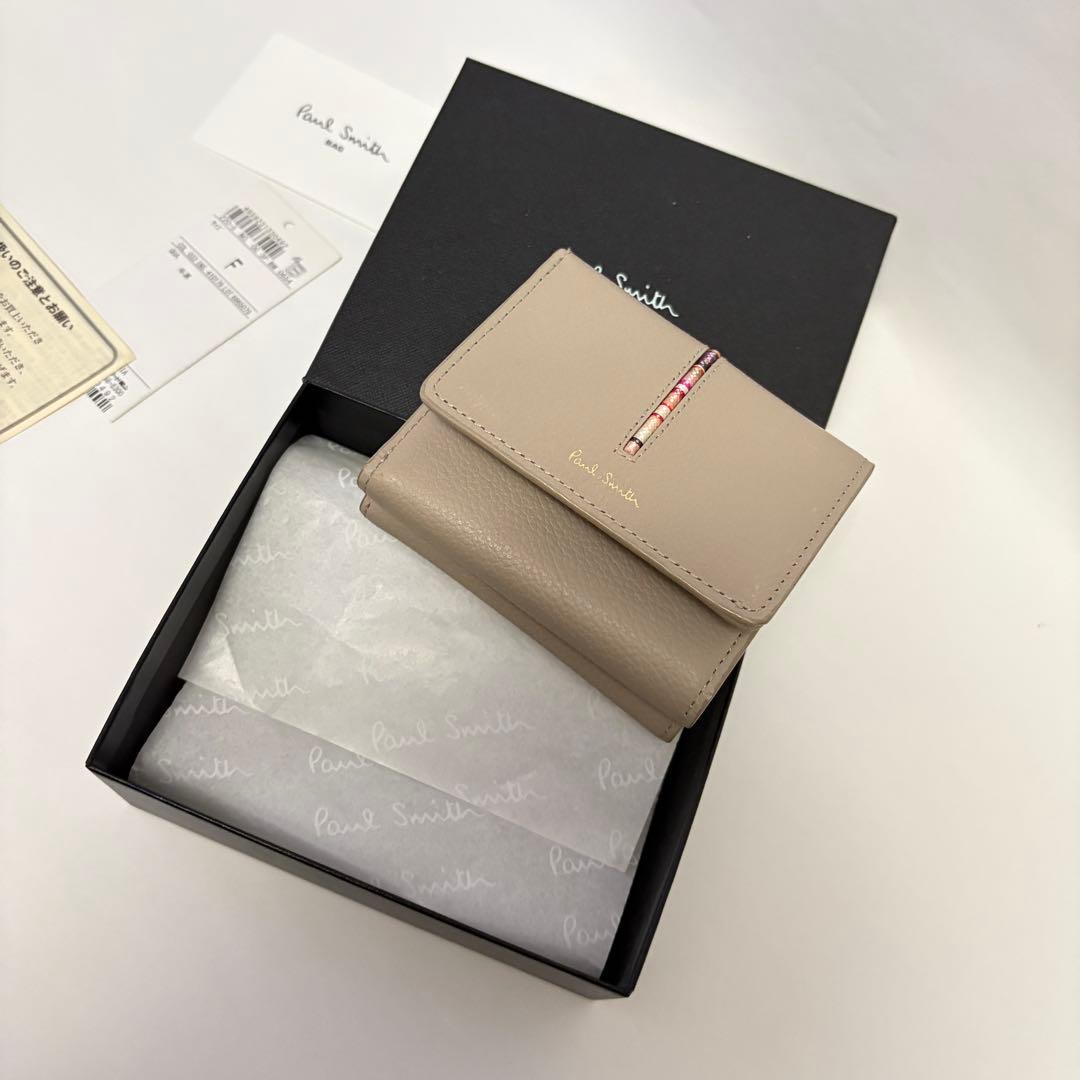 インセットクロスオーバーストライプ 三つ折財布 ポールスミス