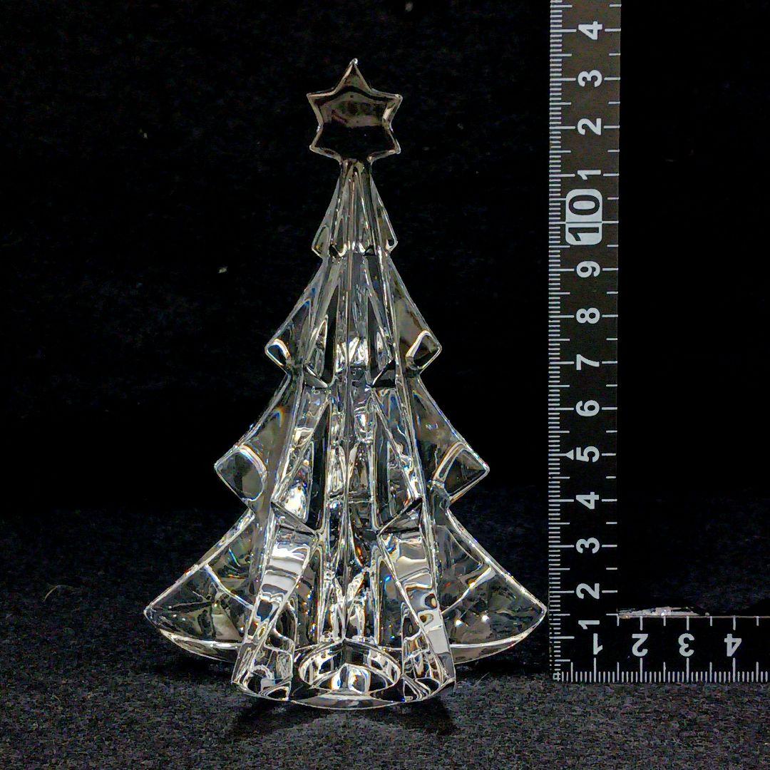 Y2799-2 バカラ クリスマスオーナメント ツリー 置物 高さ13.5㎝