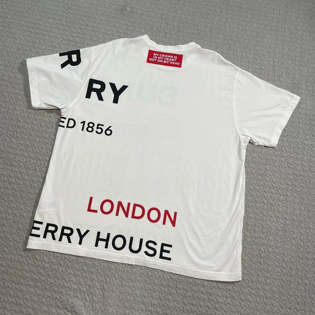 バーバリー　半袖Tシャツ　ホワイト　XL