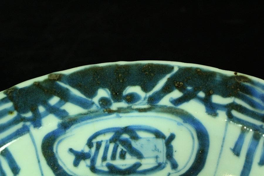 中国美術 芙蓉手 皿 φ15cm(K-XA717)