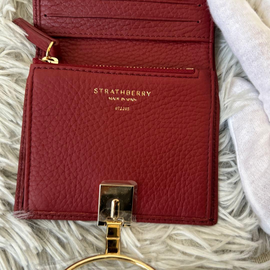 【新品】STRATHBERRY Crescent Wallet クラレット