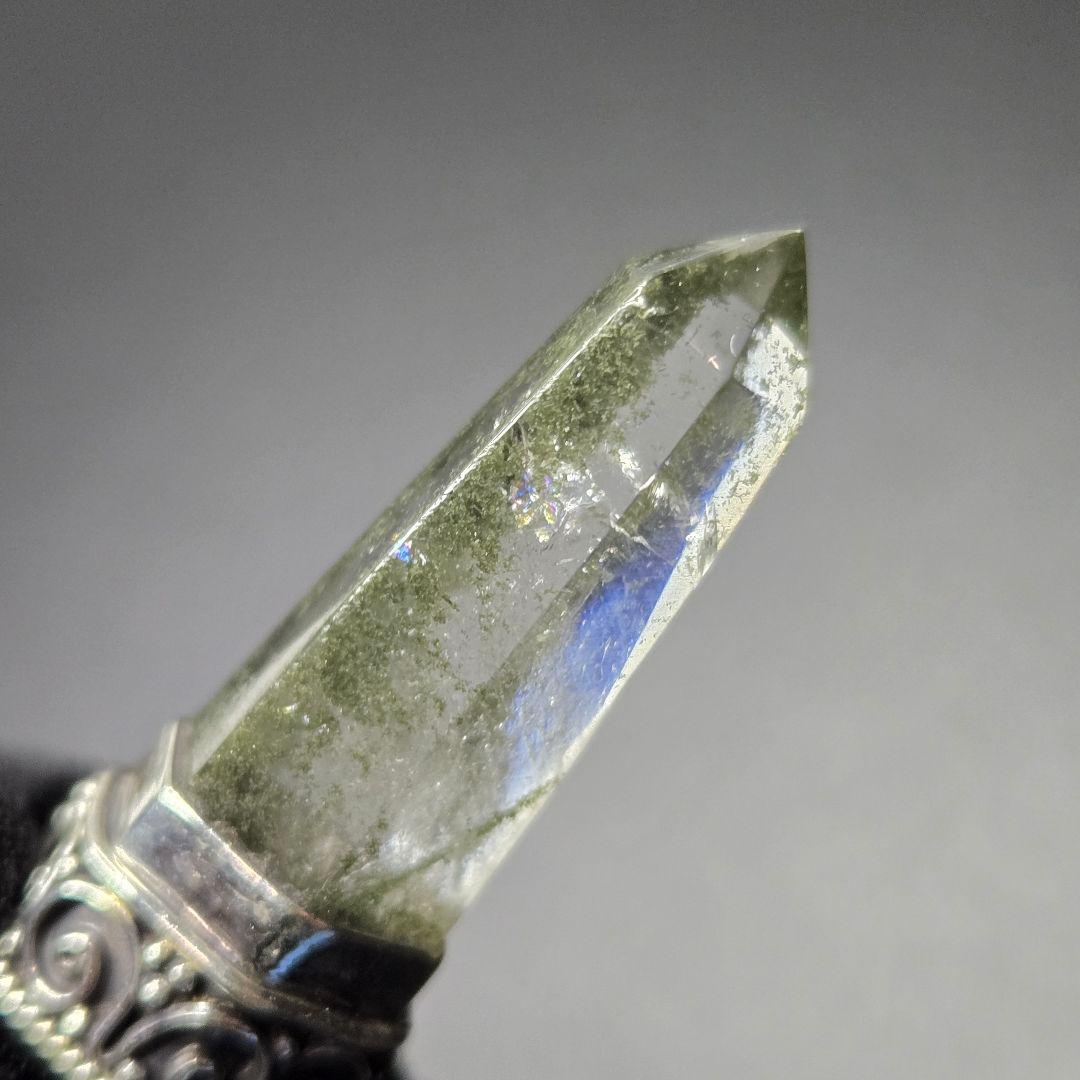 【超希少石/最強品質】虹入りガネーシュヒマール産水晶ポイント＊30mm＊　天然石