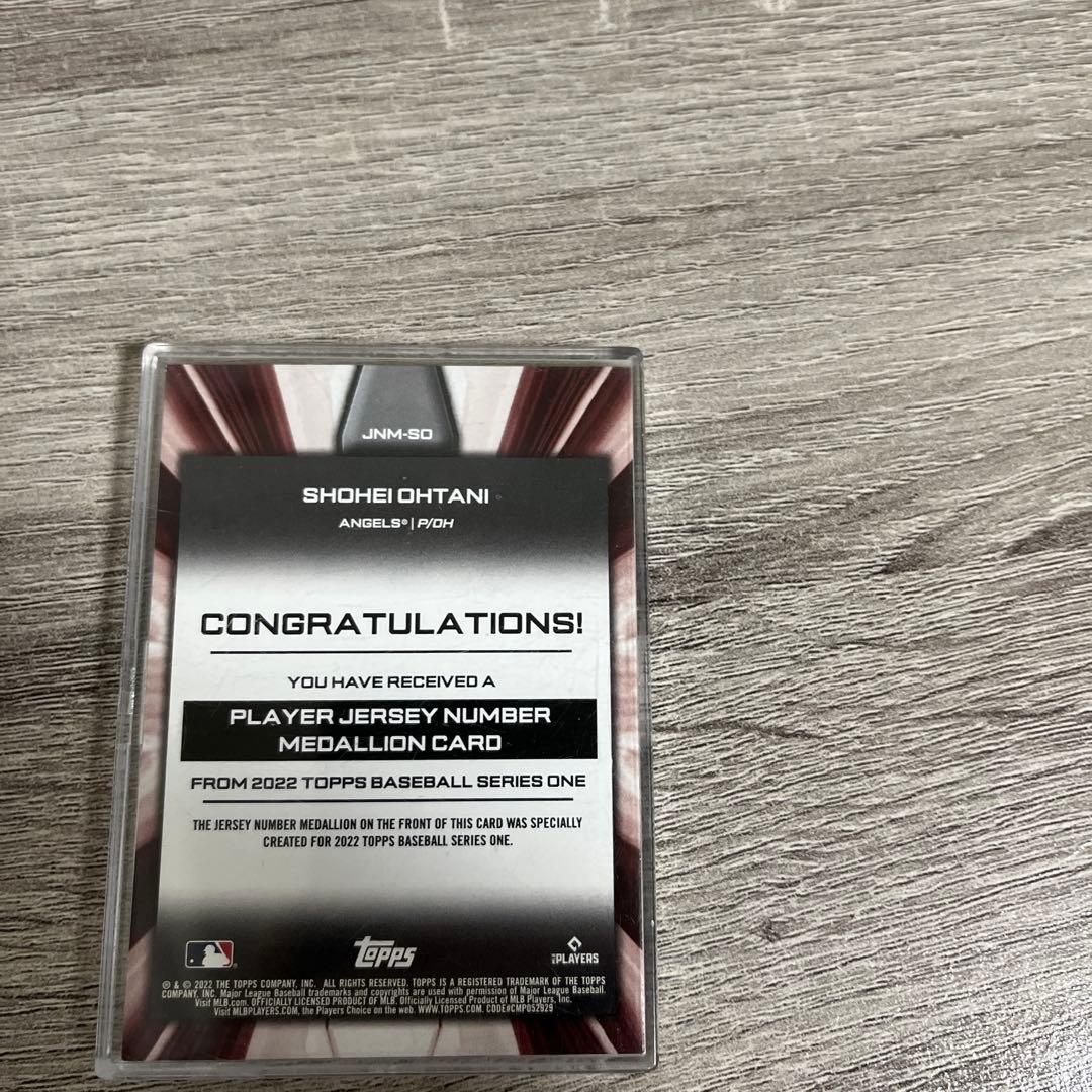 大谷翔平 2022 トップス メダリオンカード ジャージナンバー Topps