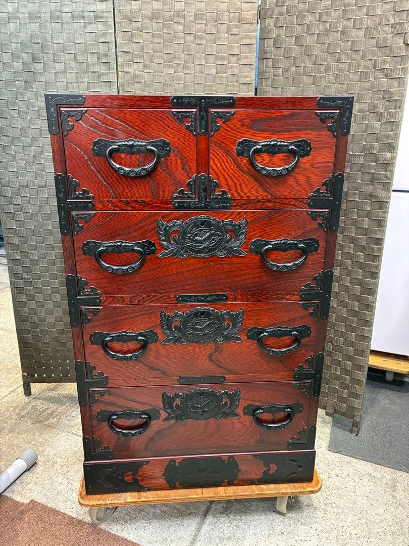 仙台箪笥 チェスト 欅産業 アンティーク タンス 美品 民芸箪笥