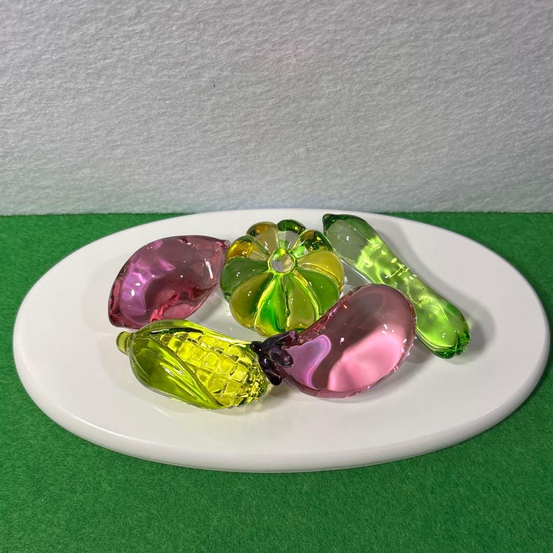 クリスタル野菜と果物　ガラス細工