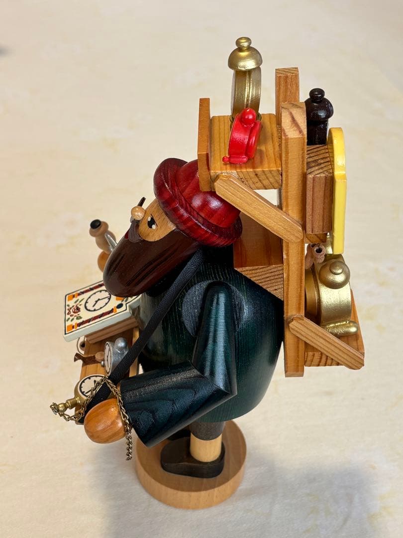 ドイツ製　木工芸品　煙出し人形（パイプ人形）