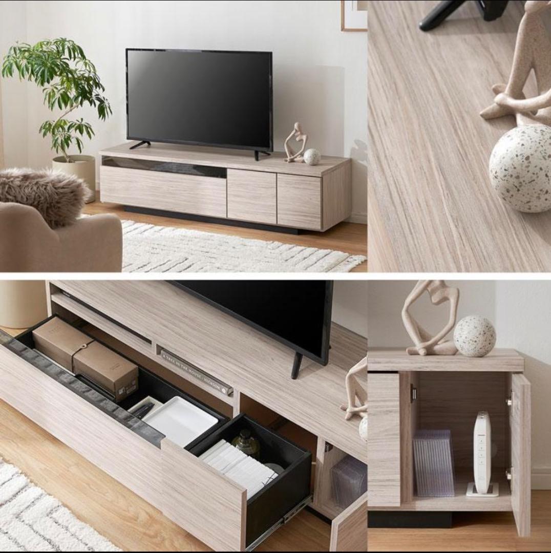 【美品】LOWYA テレビボード 140㎝ / 収納付き