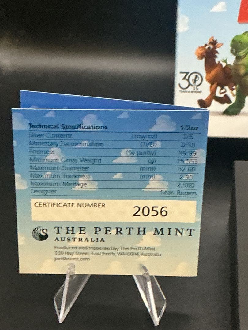 2025年トイ・スオーリー３０周年記念　プルーフ銀貨