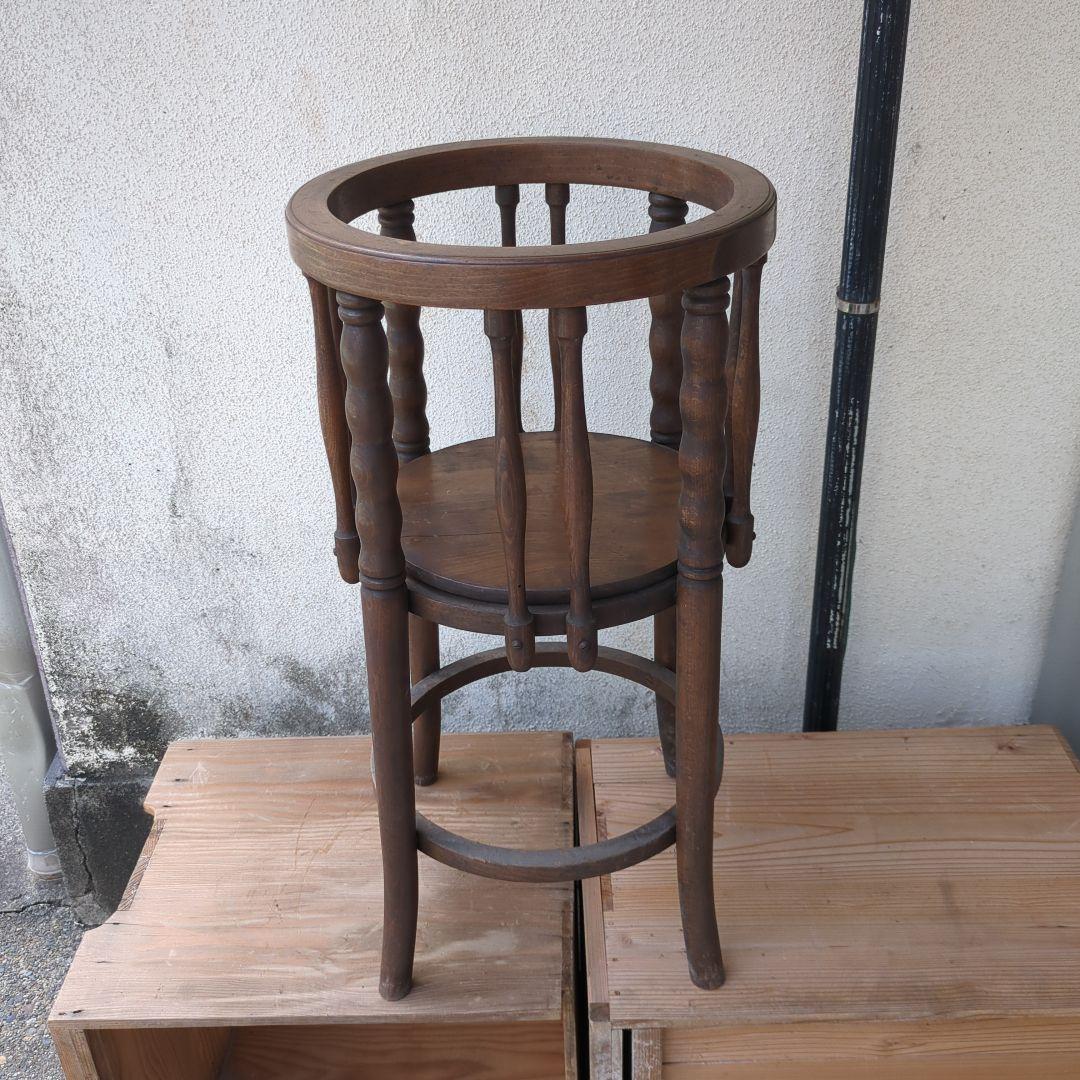 アンティーク 脚付き火鉢 木製 モダン 立火鉢 立 火鉢台 飾り台 花台