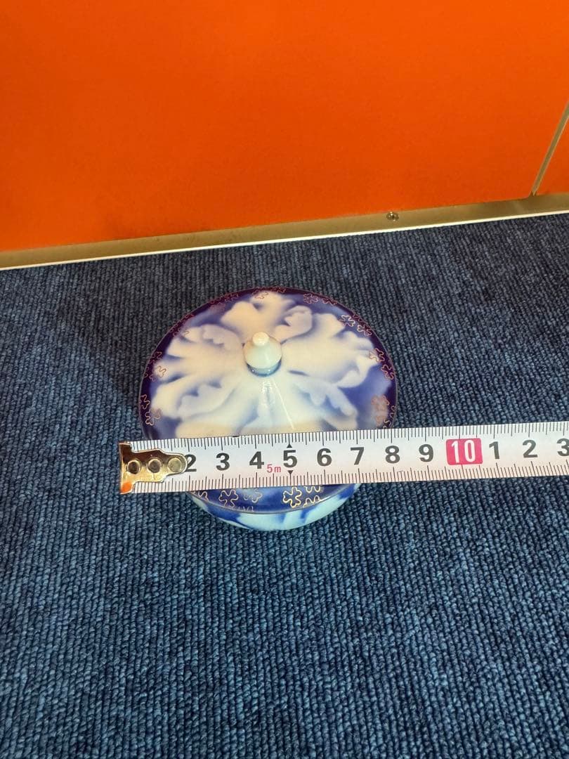 2032 深川製磁　牡丹金ミル　湯呑蓋付　5客　金彩　未使用