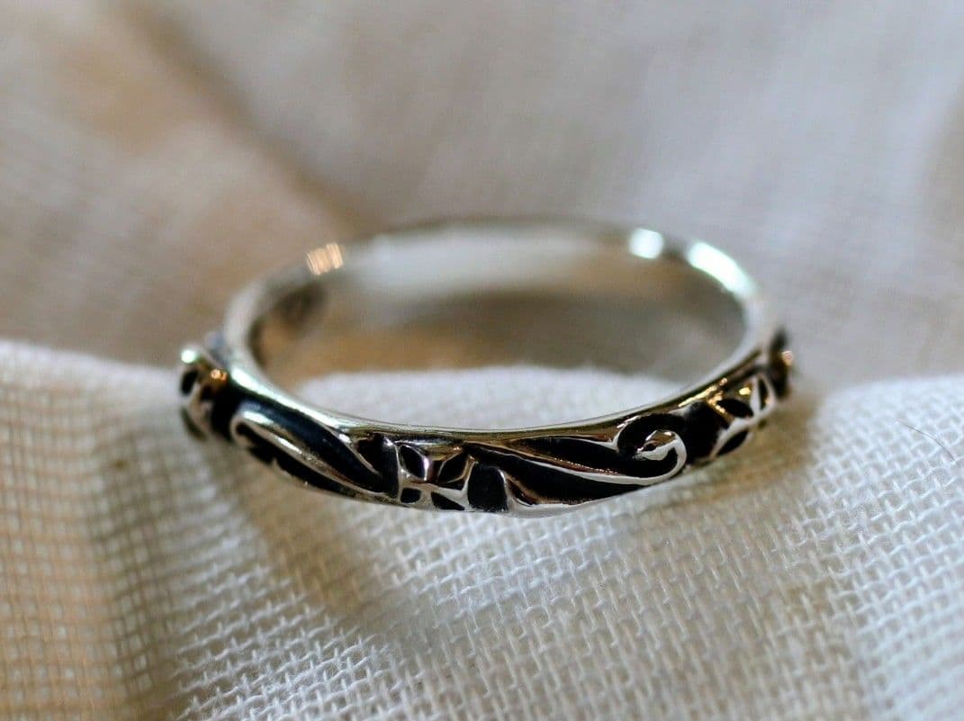 ビルウォールレザーThin Cross Ring ギャランティ付属US9.5