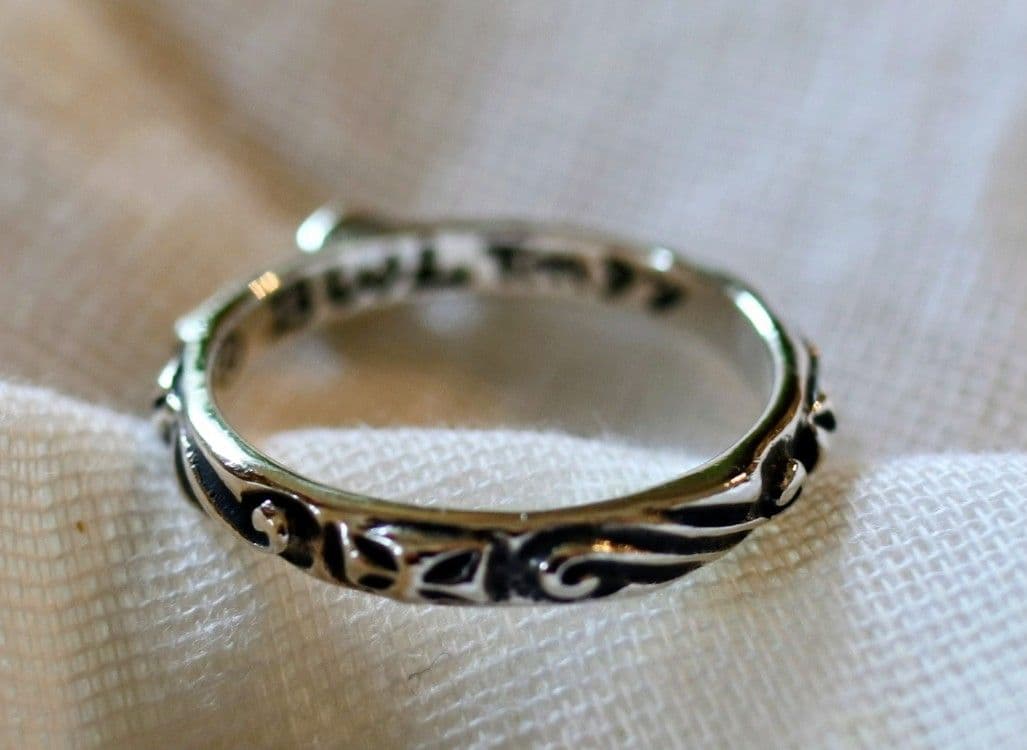 ビルウォールレザーThin Cross Ring ギャランティ付属US9.5