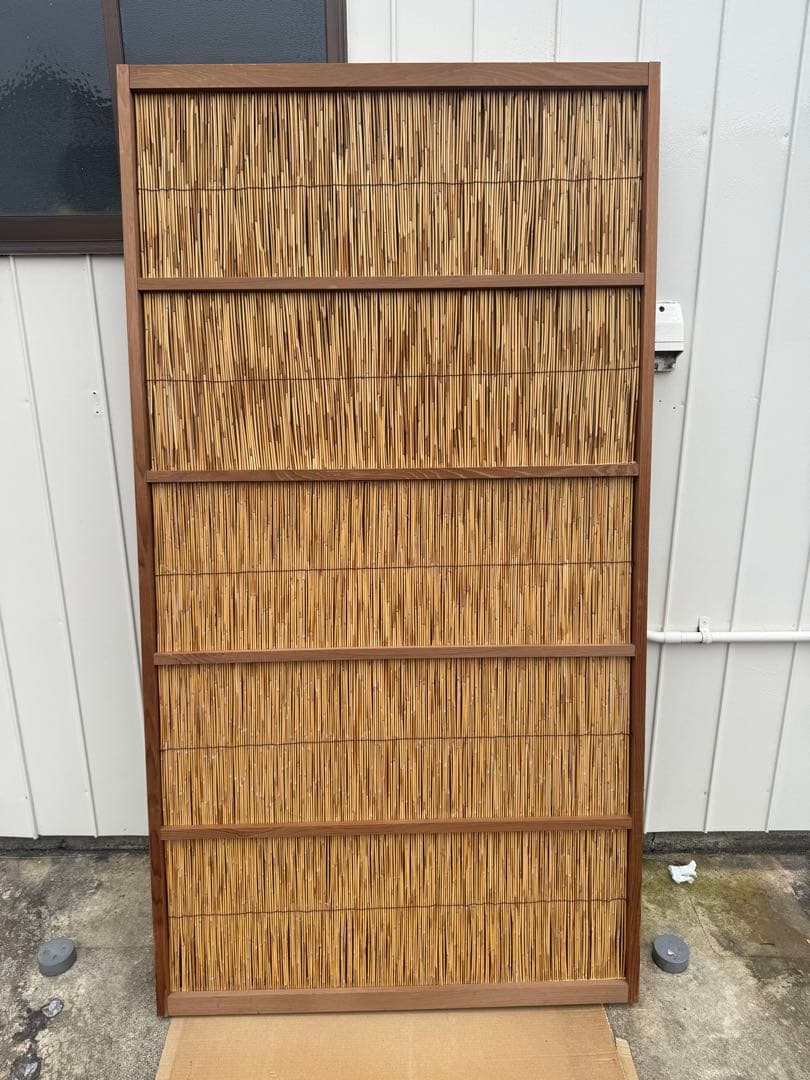 花寄屏風　2枚折　保管箱あり　(高さ約164㎝ 2連幅176㎝)