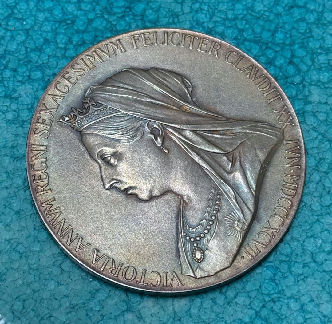 1897 イギリス ヴィクトリア ダイアモンド ジュビリー 大型 銀 メダル