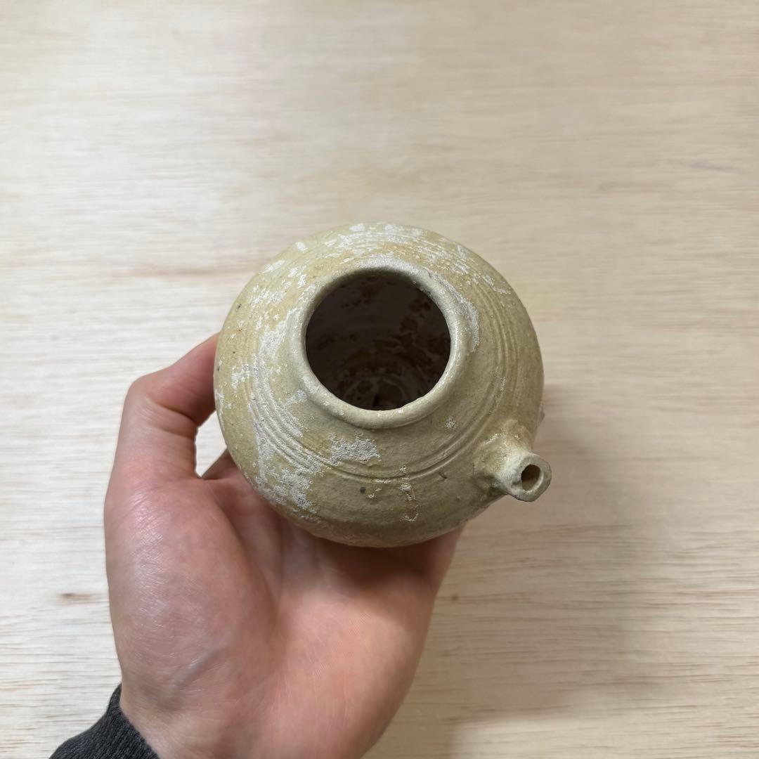 古瀬戸 灰釉 水滴 室町時代 発掘品 陶片 古美術 骨董 民藝 古美濃 古常滑