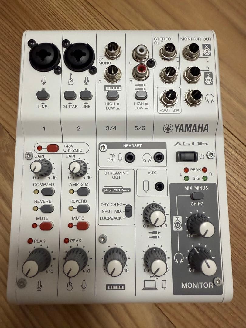 YAMAHA AG06 MK2ミキシングコンソール