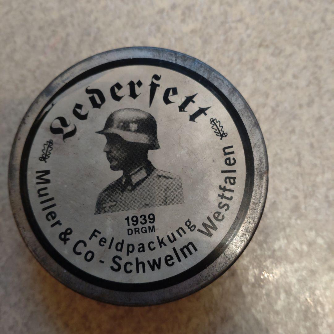 年始セール　ドイツ　国防軍　靴墨？革クリーム　当時物