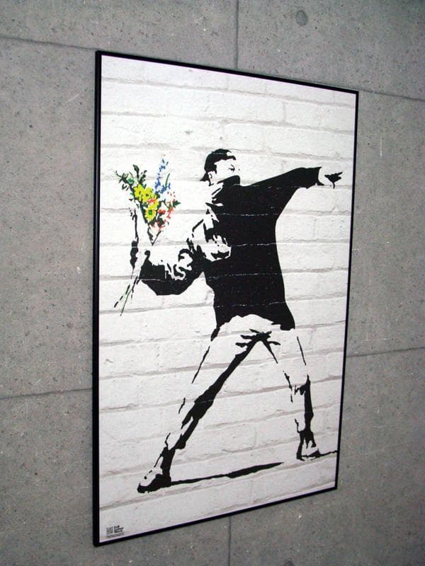 額装品/Flower Bomber（バンクシー）