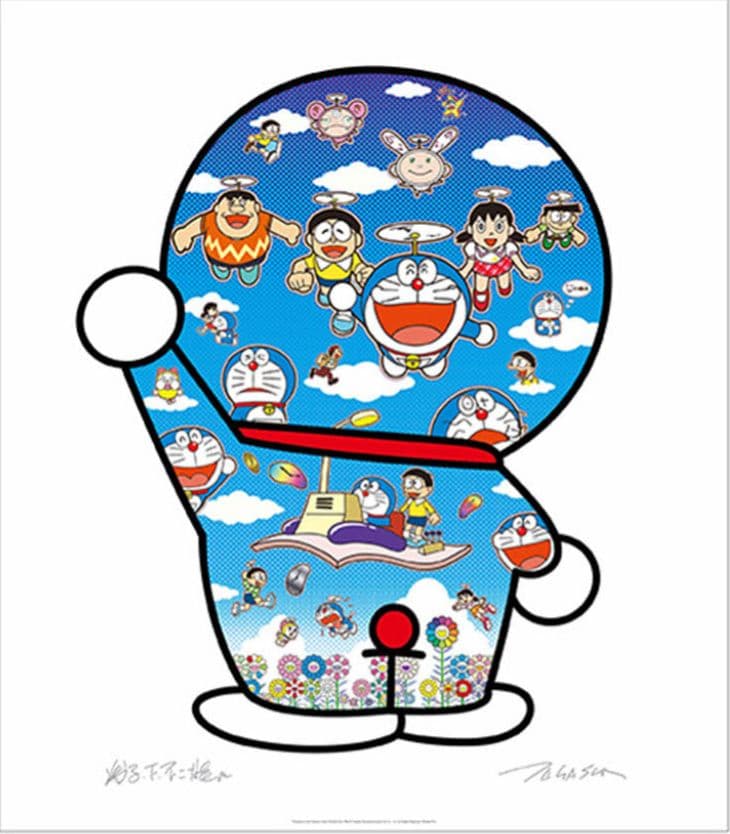 青空の下のドラえもん達(ポスター作品)