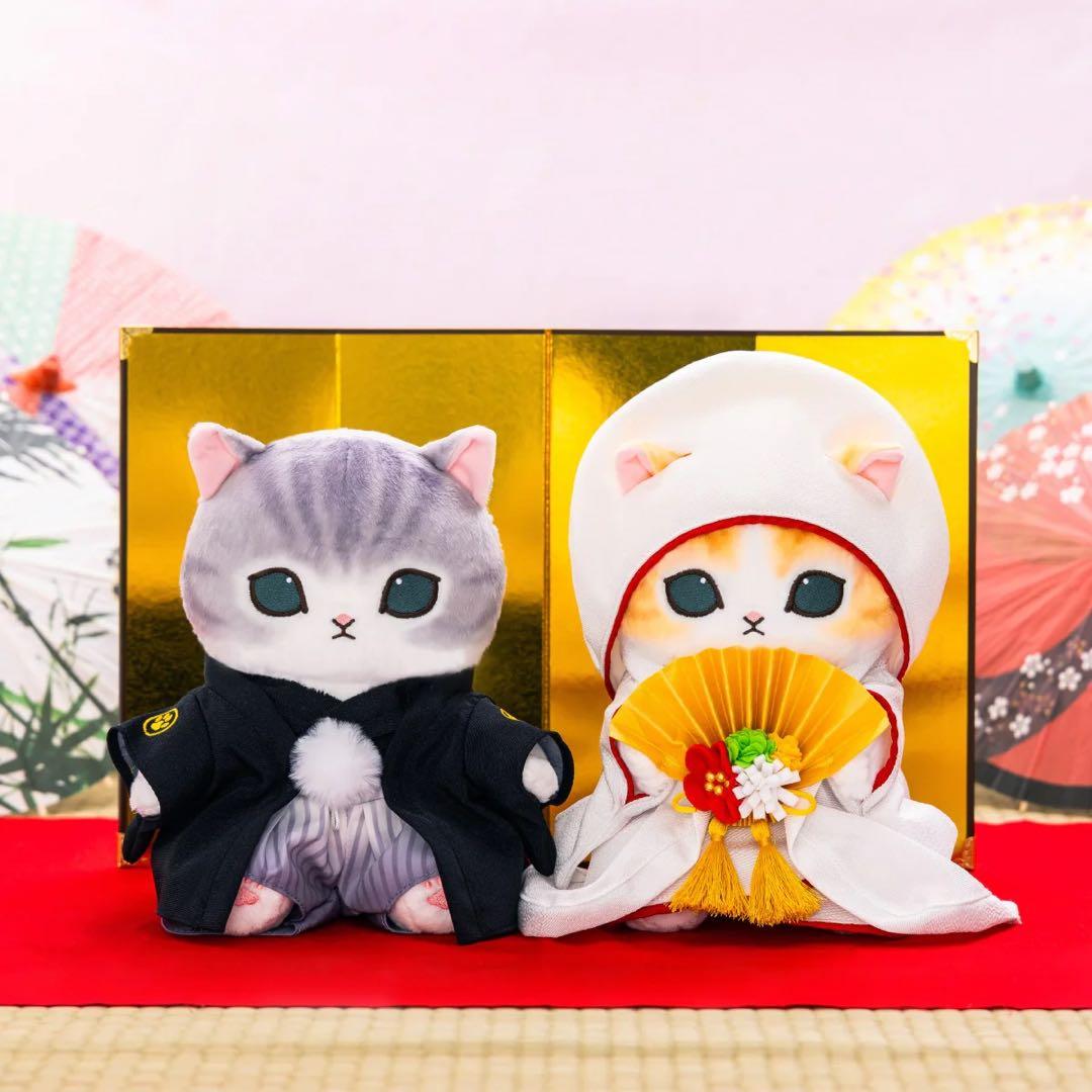 mofusand にゃんこの和装ウェディングペアぬいぐるみ