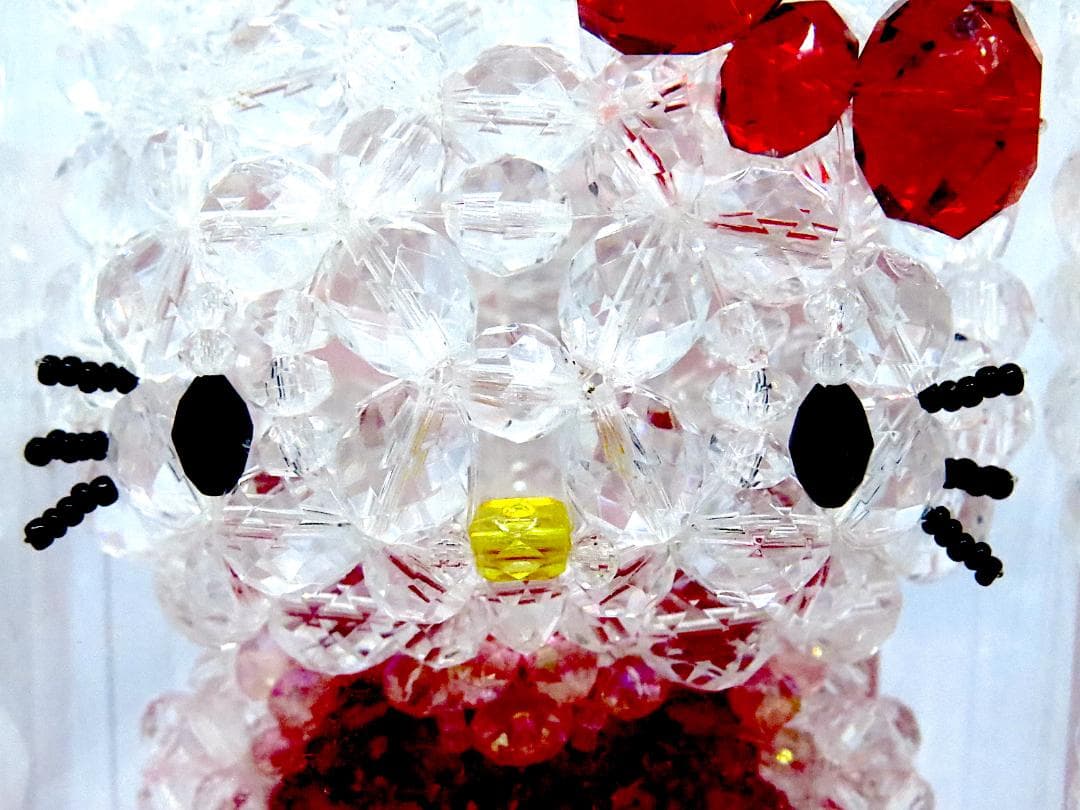 【新品・超レア】ハローキティ40周年 キティちゃん ガラスビーズマスコット