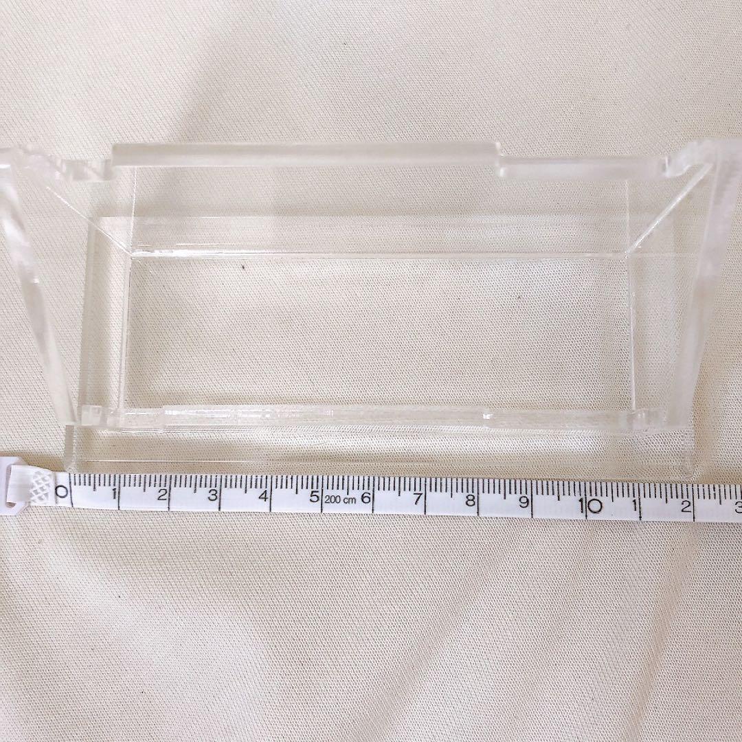 アクリル製 名刺ホルダー 横置き型 オフィス 整理用品 クリア 透明