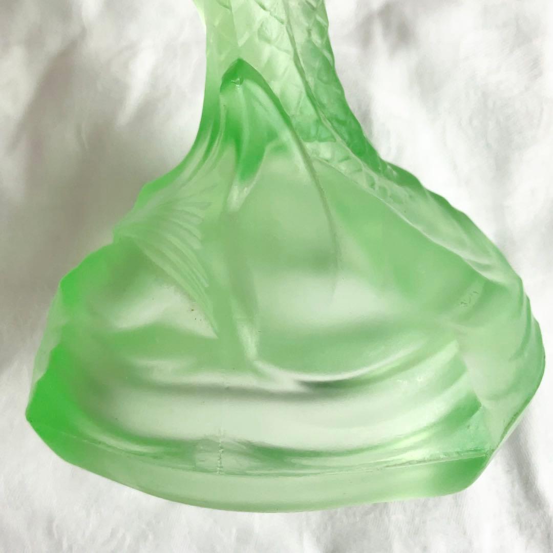 WALTHER GLAS マーメイド　ウランガラス　キャンドルホルダー　グリーン
