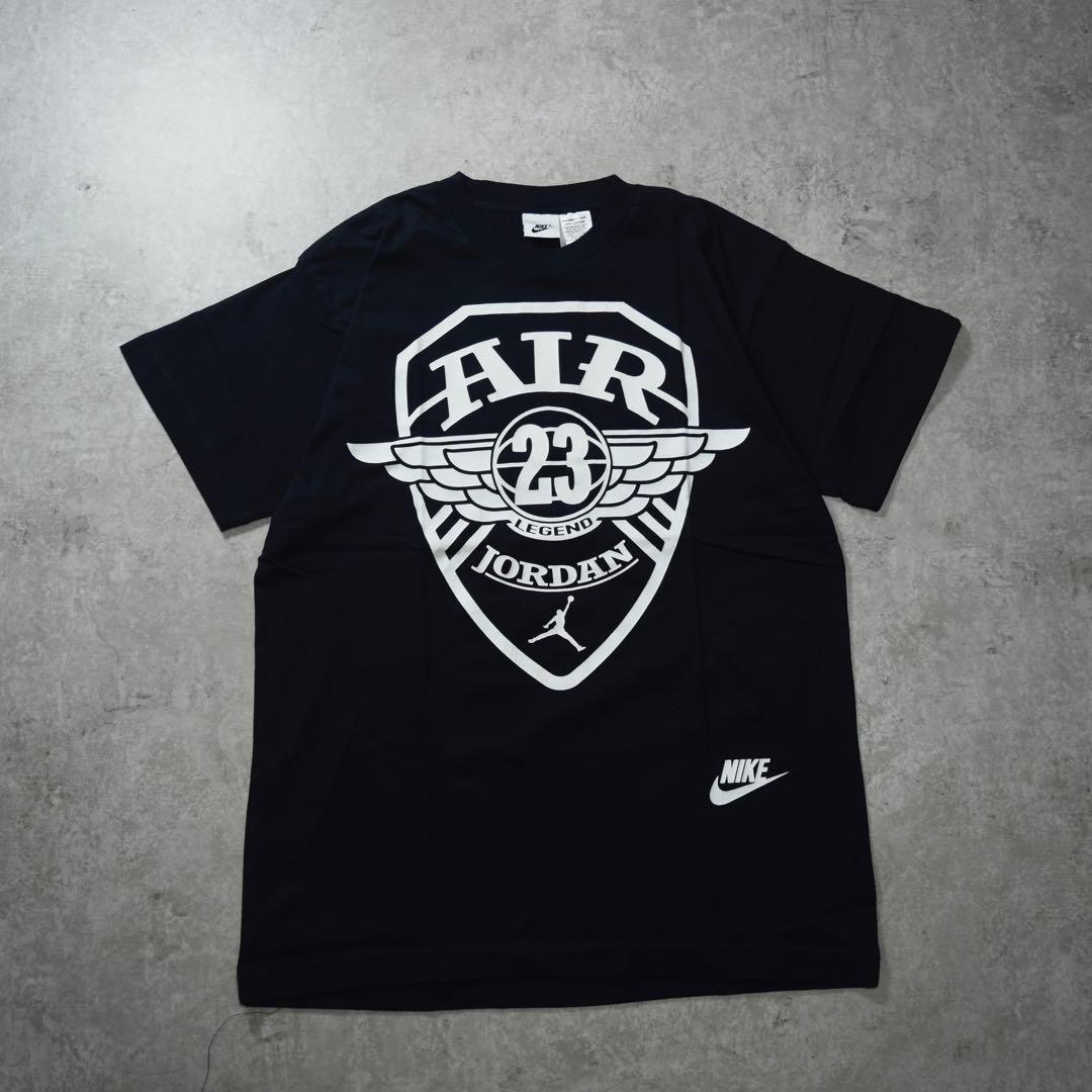 90s NIKE AIR JORDAN プリントTシャツ ウィングロゴ ブラック