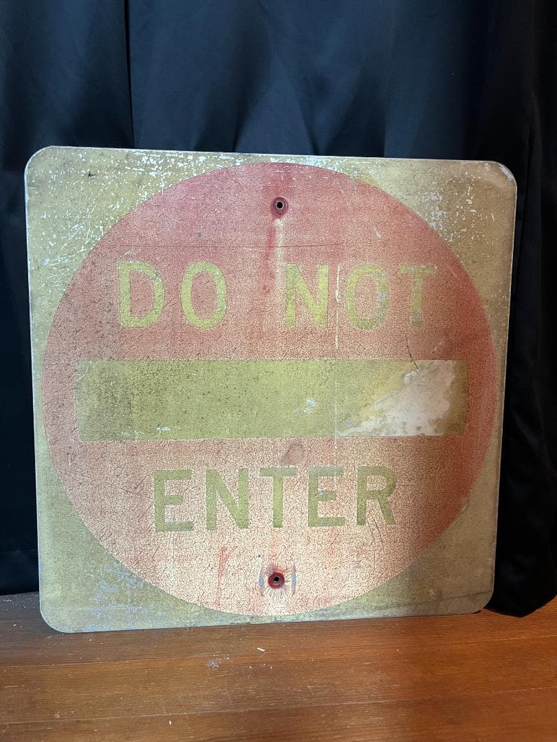 70s USA DO NOT ENTER ロードサイン メタル看板 ビンテージ