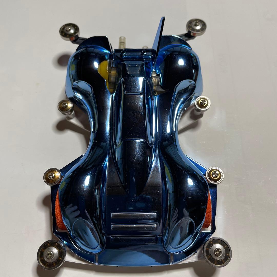 ミニ四駆　スピンアックスブルーメッキボディー