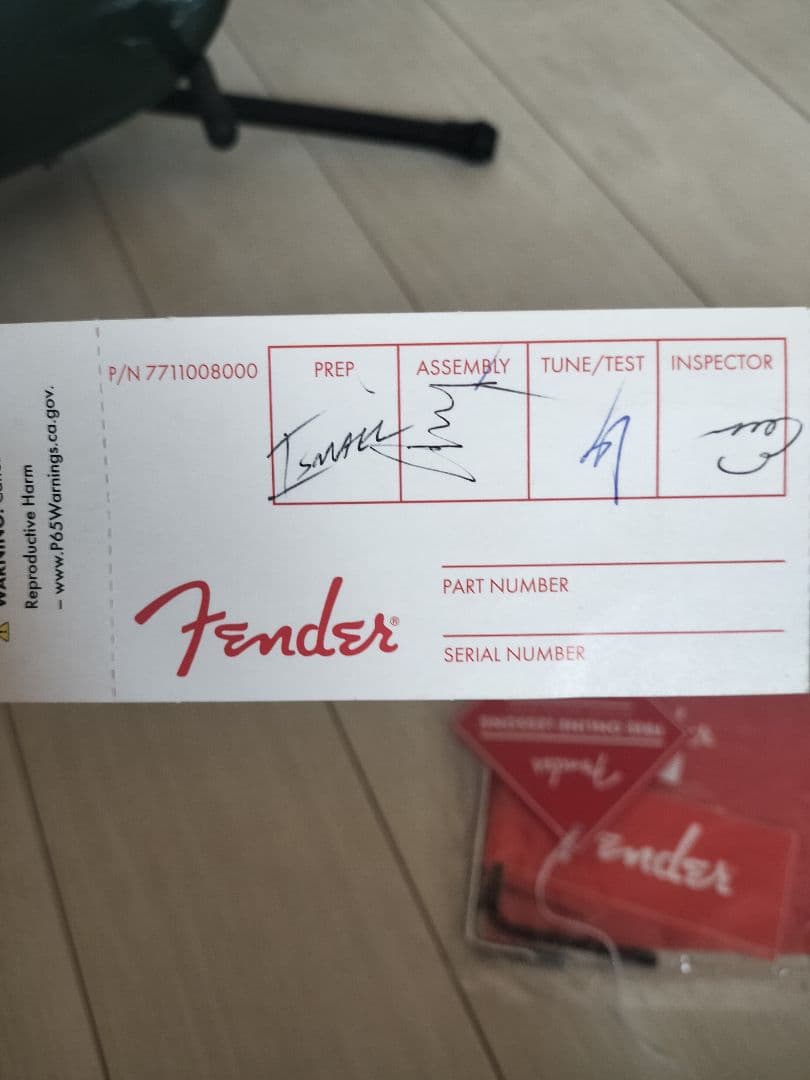 Fender ストラトキャスター グリーン、ピックのセット