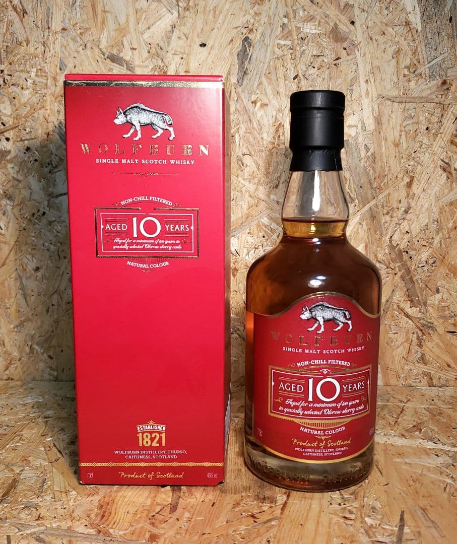 スコッチウイスキー　WOLF BURN 10年 ノンチルフィルター