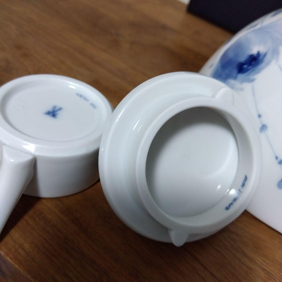 超美品 Meissen マイセン 青い花 ウォーマー＆キャンドルホルダー