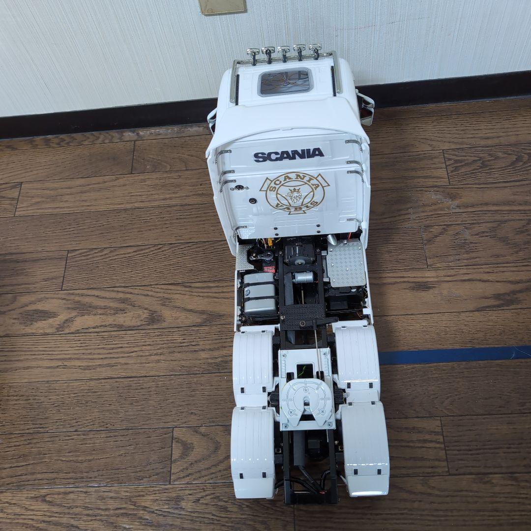 タミヤ1/14スカニア770S6x4のダブルストレーラーです
