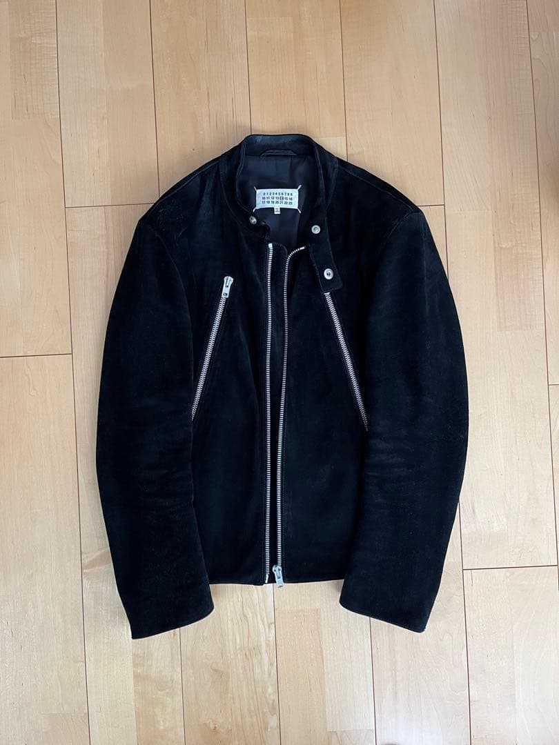 【Maison Margiela】5zip ライダース（ブラック/スエード）