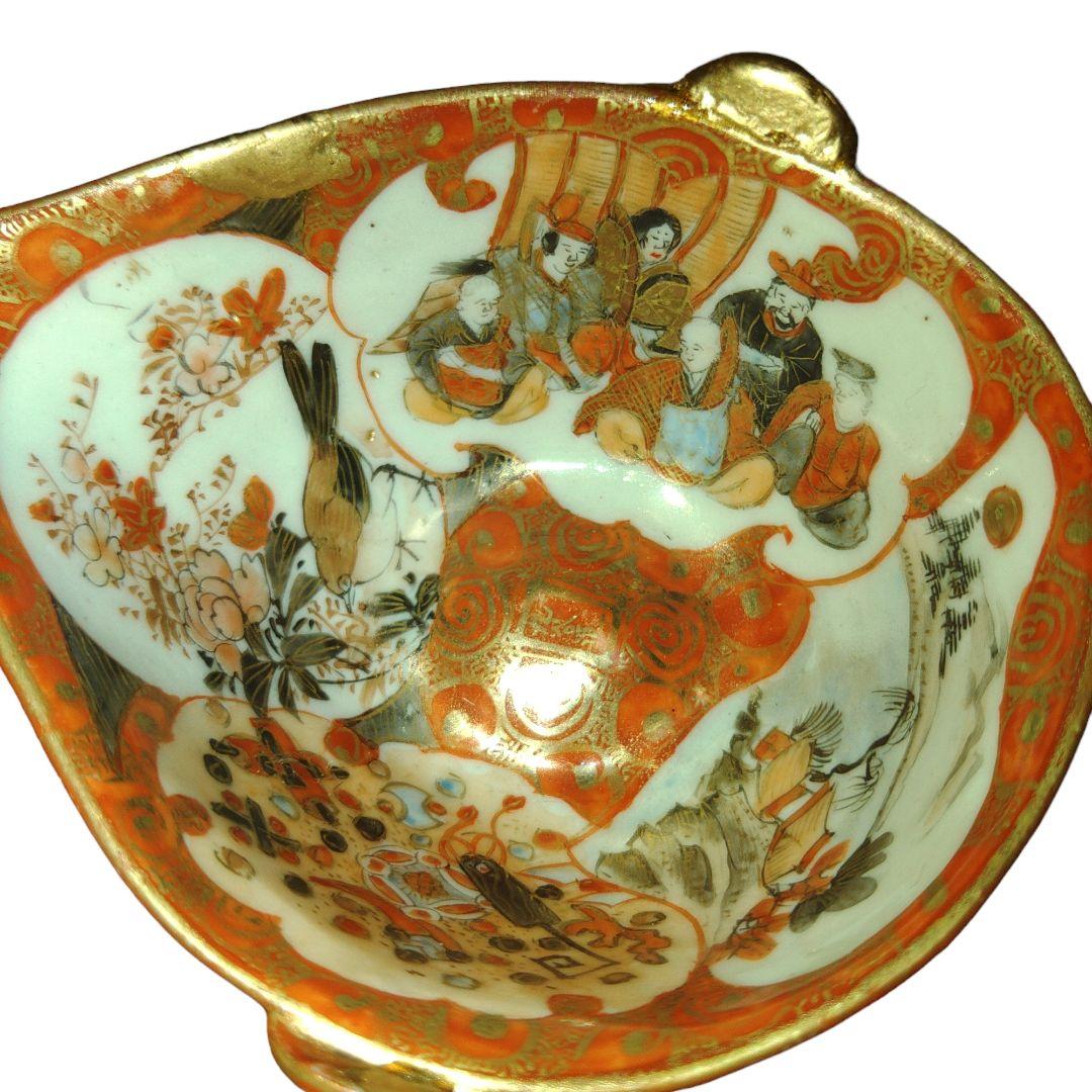 赤絵古九谷焼　煎茶茶器セット　骨董