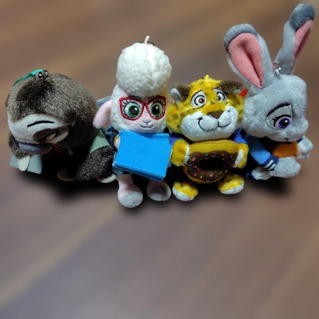 ズートピア ぬいぐるみ チャーム　 4体セット