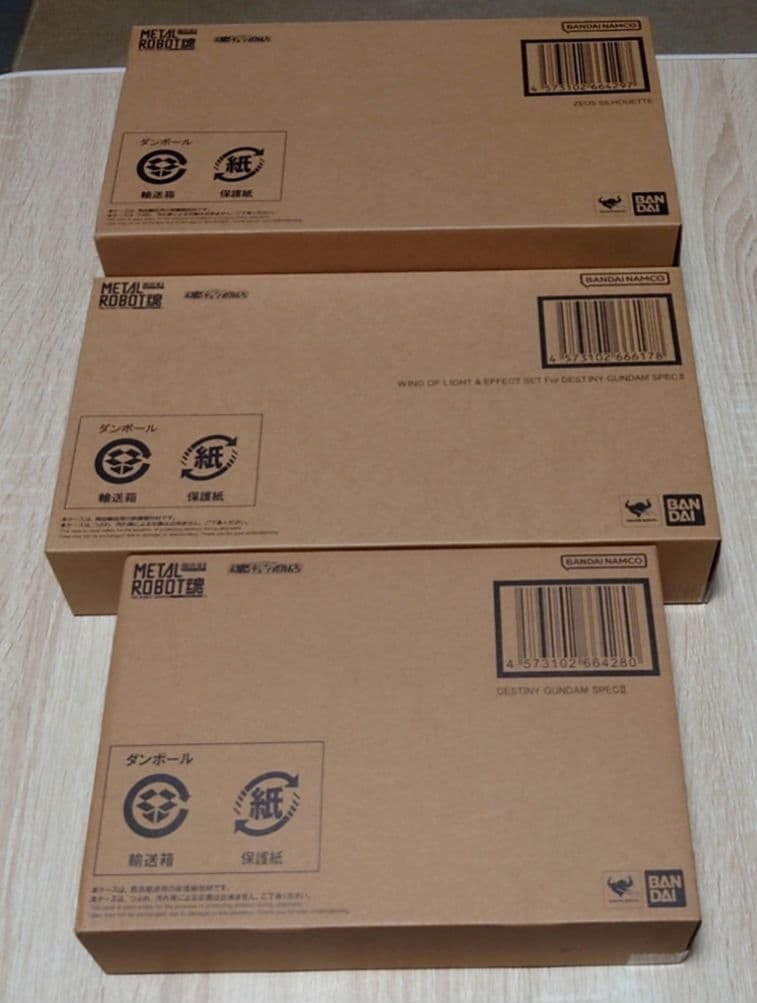メタルロボット魂　デスティニー＆ゼウスシルエット＆光の翼3点セット　オマケ付き